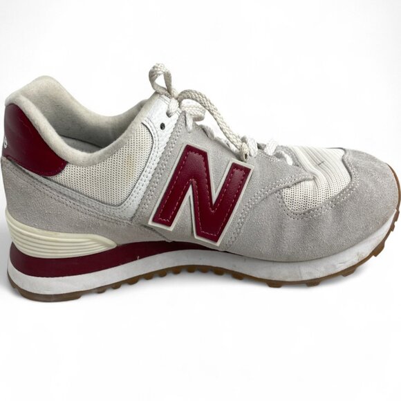 New Balance 574 Men's Size 12 Red Gray White ML574TE2 Sneakers Running Shoes - Picture 6 of 14